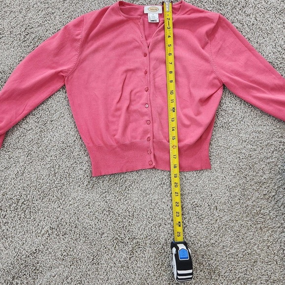 Talbots Women's Silk Blend Cardigan Sweater Long Sleeve Button-Up Casual Size M - Picture 8 of 10